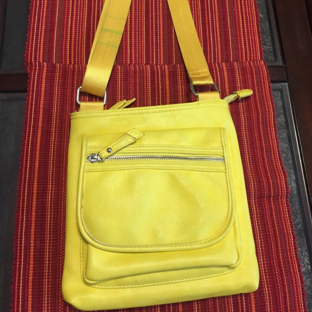 Yellow shoulder bag